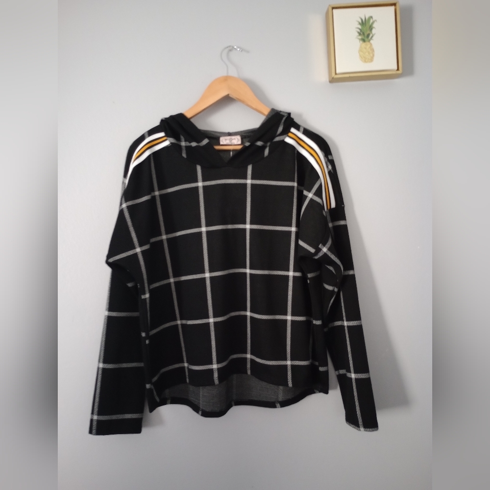 Hoodie Girls Sweatshirt Gemstone  Black  Pull Over Size 1X with tags Long Sleeve